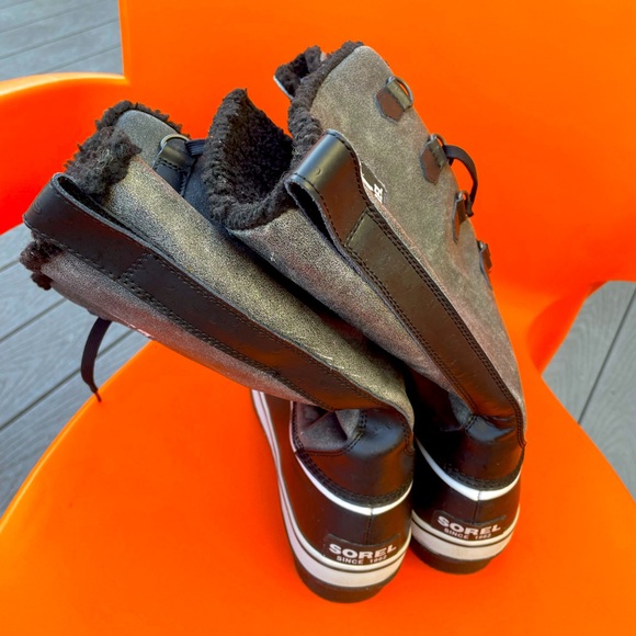 SOREL WOMENS TIVOLI HIGH BOOT BLACK, VAPOR BLUE - LIKE NEW - Picture 7 of 12